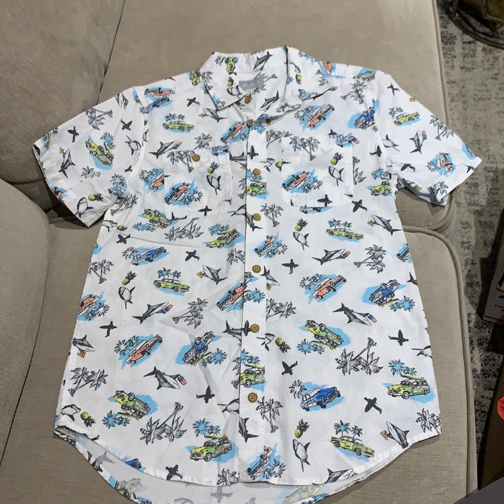 The Children’s Place Surf Shark Beach Button Up